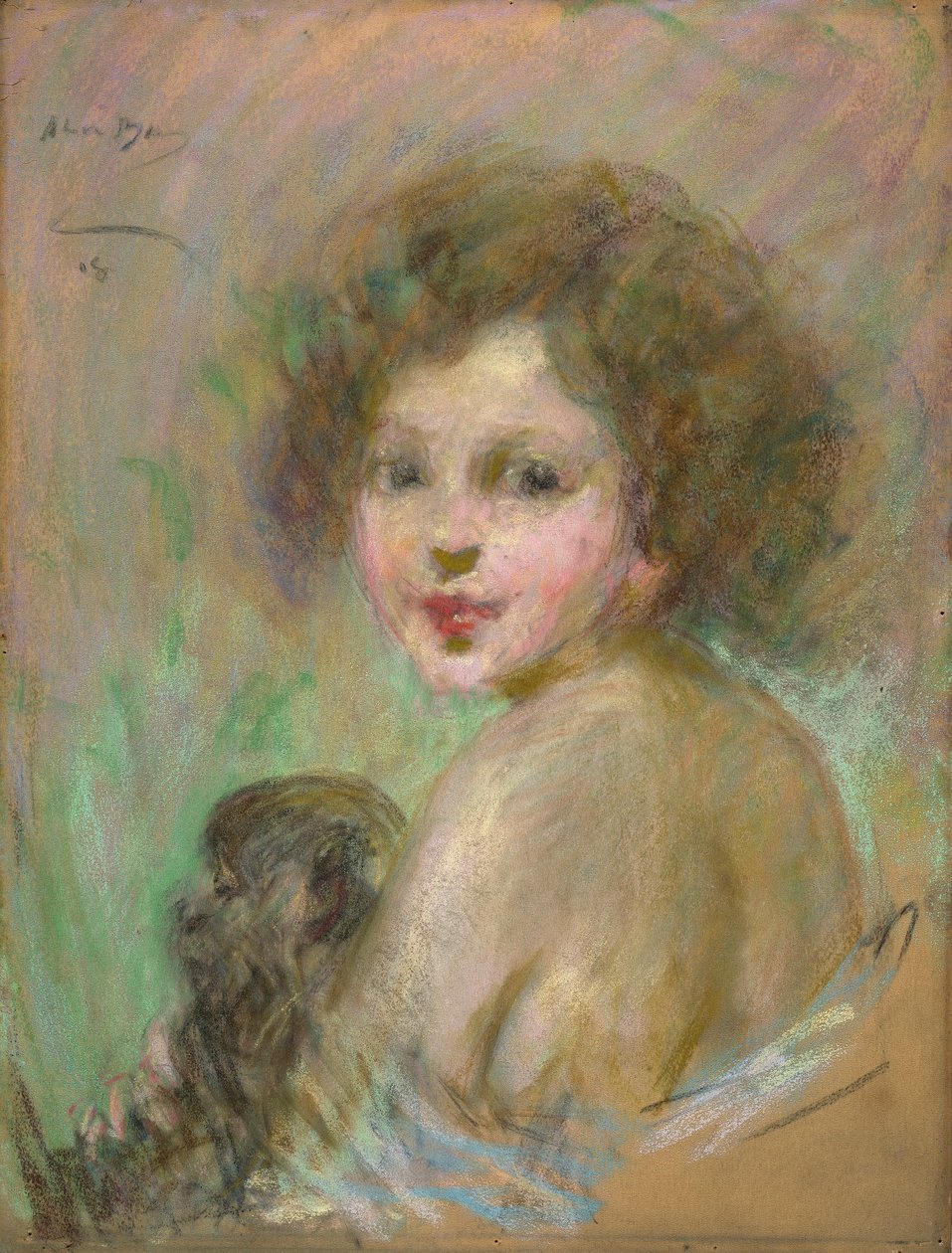 Dziecko z małpką autorstwa Alice Pike Barney