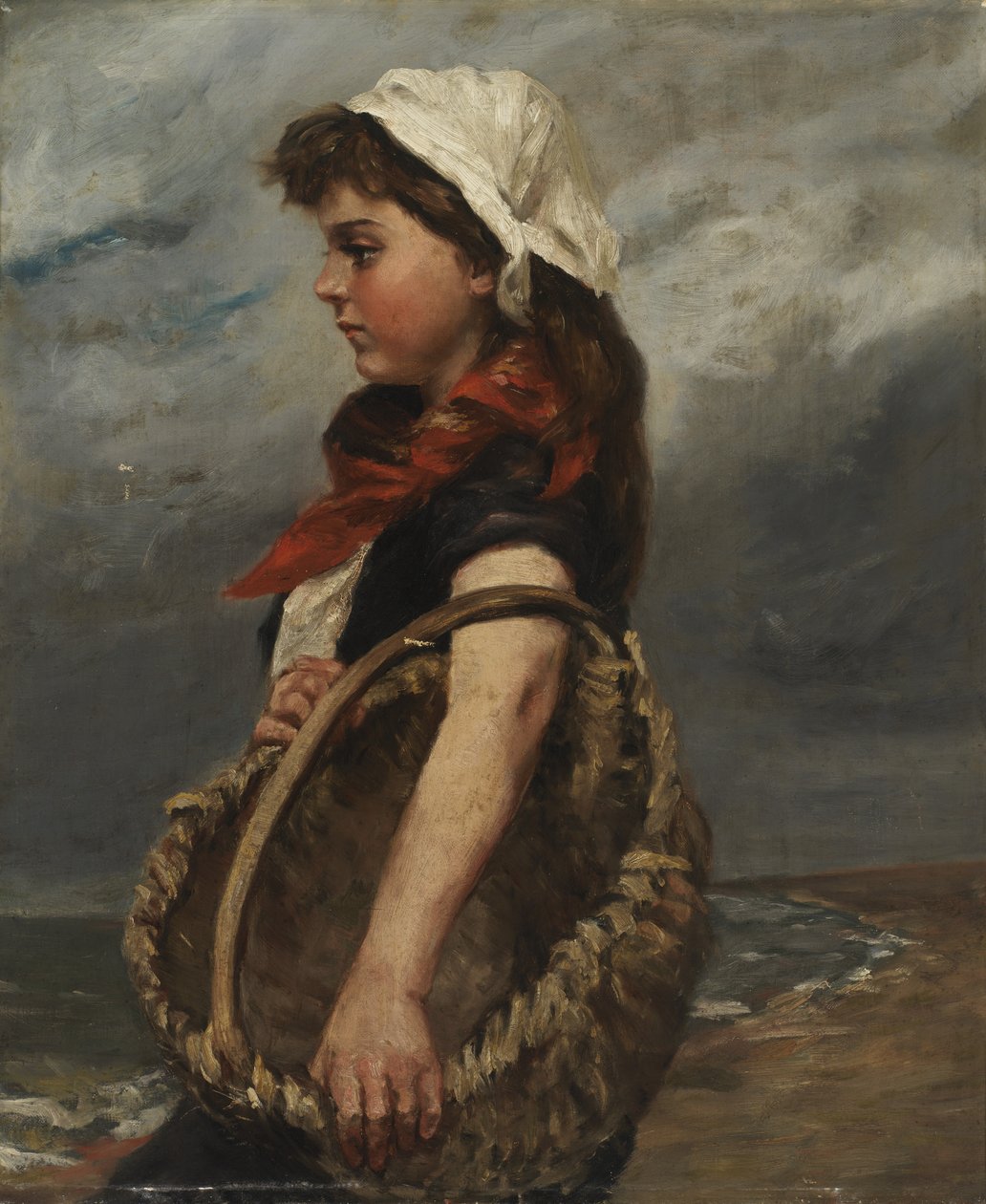 Dziewczyna z koszykiem, ca. 1888. autorstwa Alice Pike Barney