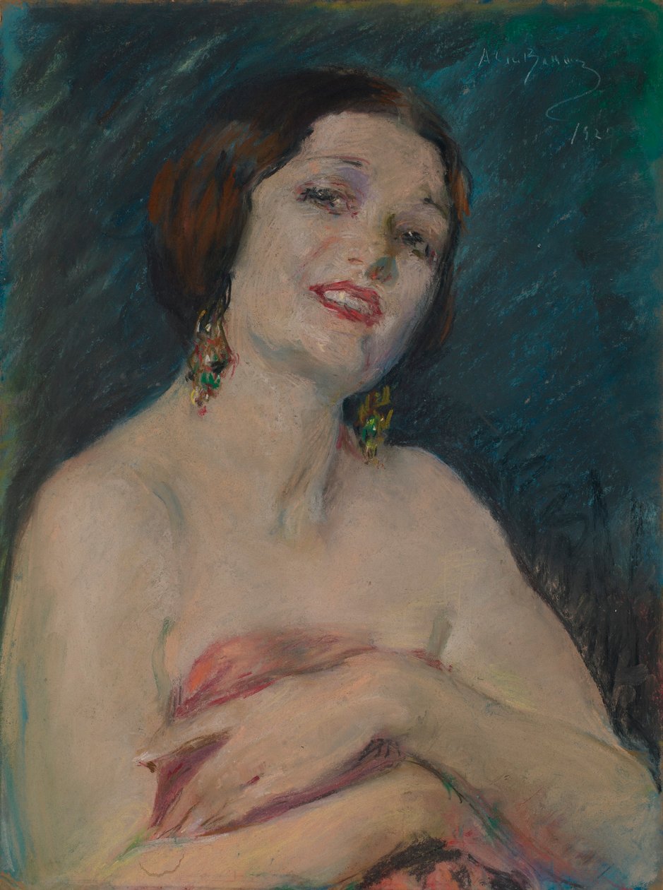 Model Holding Drapery autorstwa Alice Pike Barney