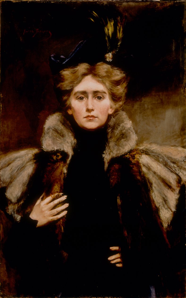 Natalie w futrzanej pelerynie, 1897. autorstwa Alice Pike Barney