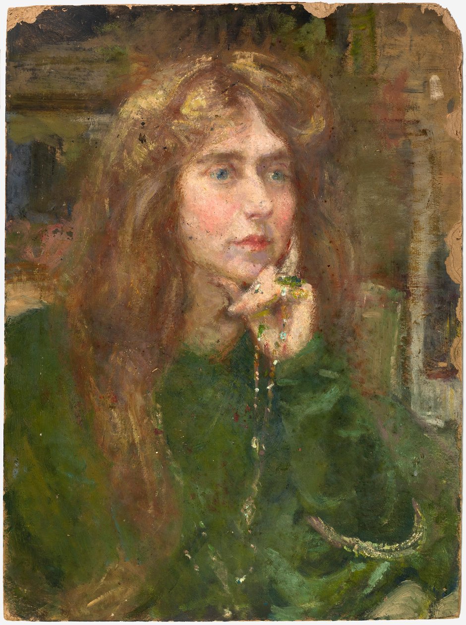 Natalie z naszyjnikiem autorstwa Alice Pike Barney