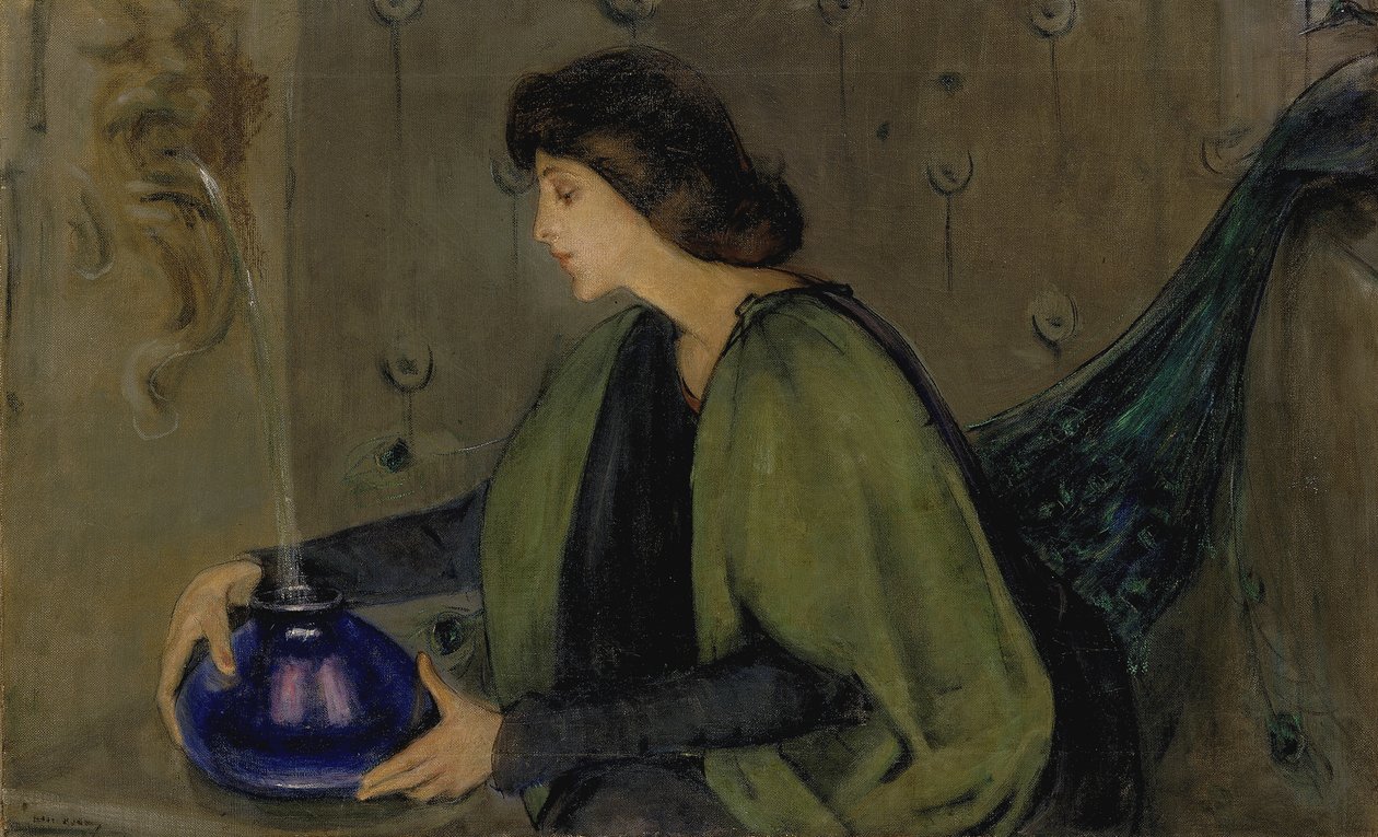 Kobieta i Paw, ca. 1900. autorstwa Alice Pike Barney