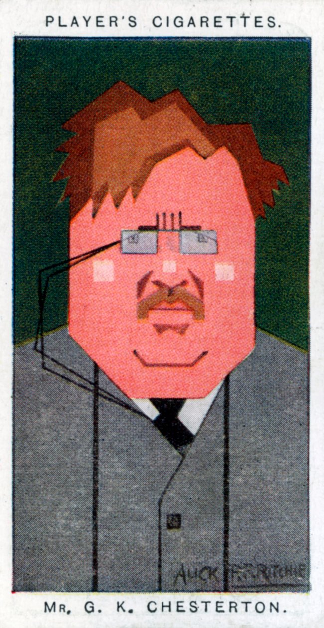 GK Chesterton, brytyjski poeta, powieściopisarz i krytyk, 1926 autorstwa Alick P. F. Ritchie