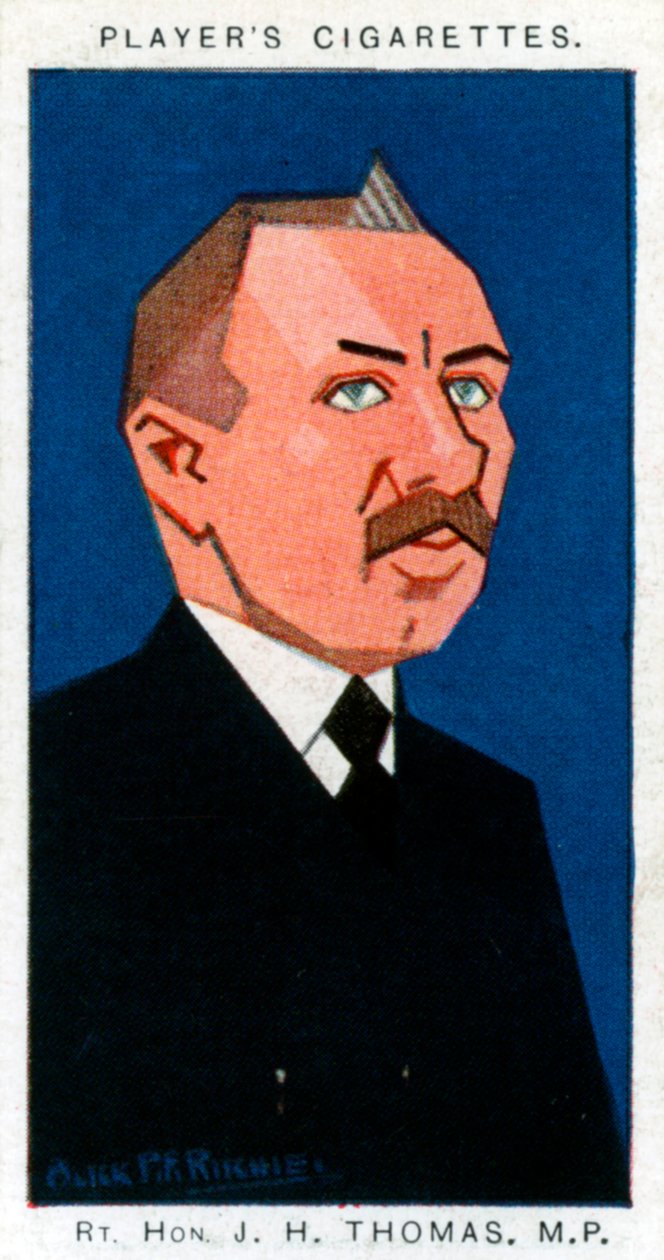 James Henry Thomas, brytyjski związkowiec i polityk, 1926. autorstwa Alick P. F. Ritchie