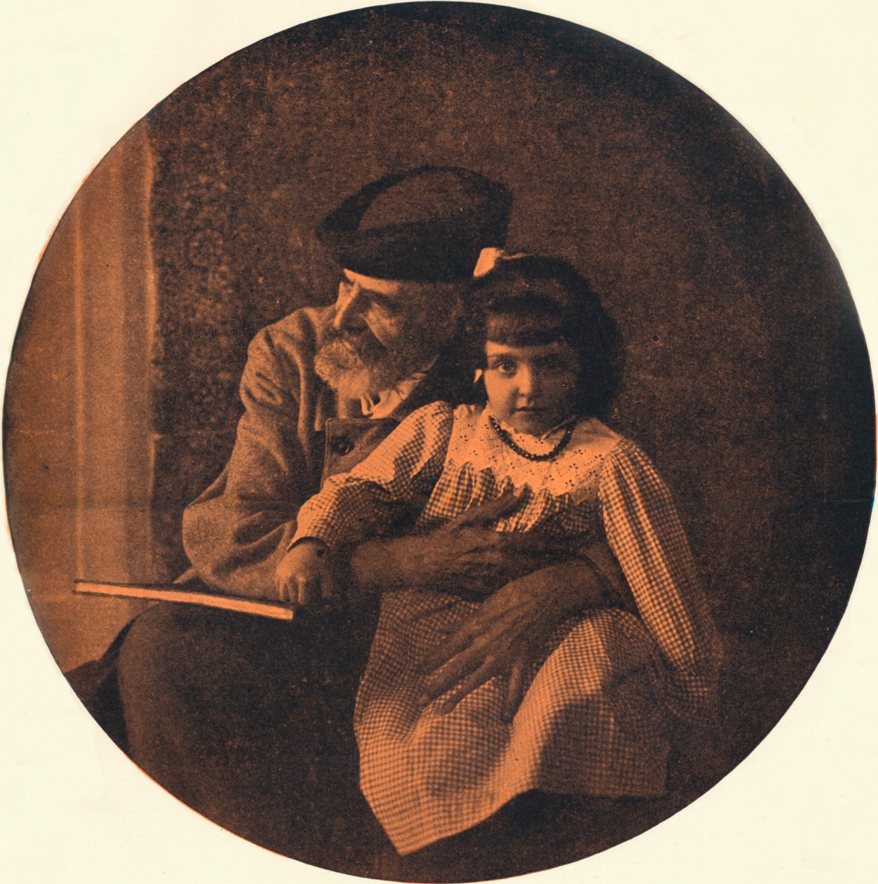 „Portret Domenico Morelli i jego wnuka”, c1900 1901-1902 autorstwa Alinari