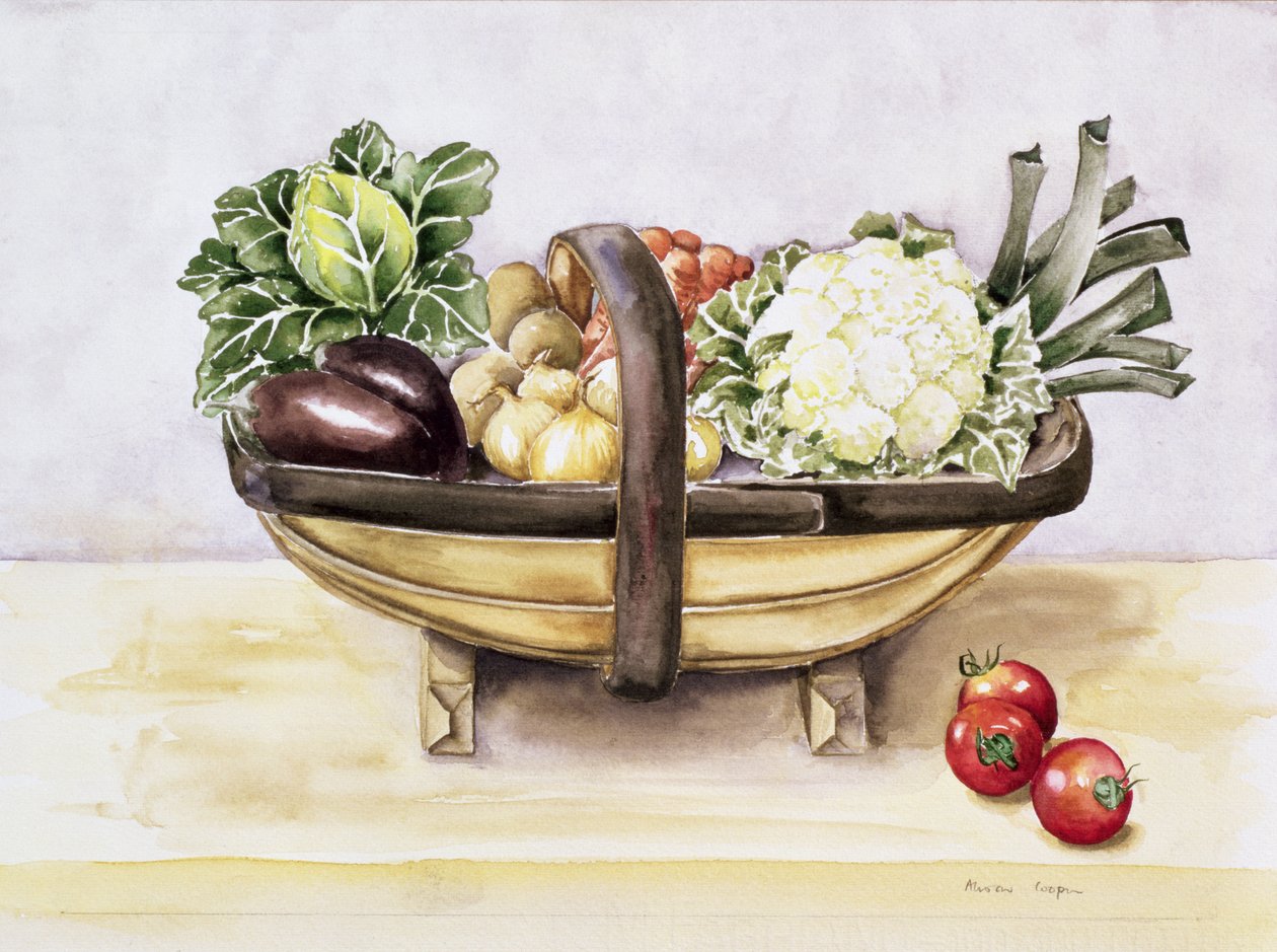 Martwa natura z warzywami, 1996 autorstwa Alison Cooper