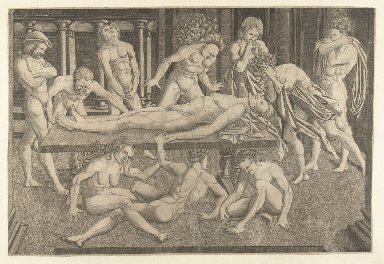 De beining van guttmelta de narni autorstwa Allaert Claesz. (attributed to)