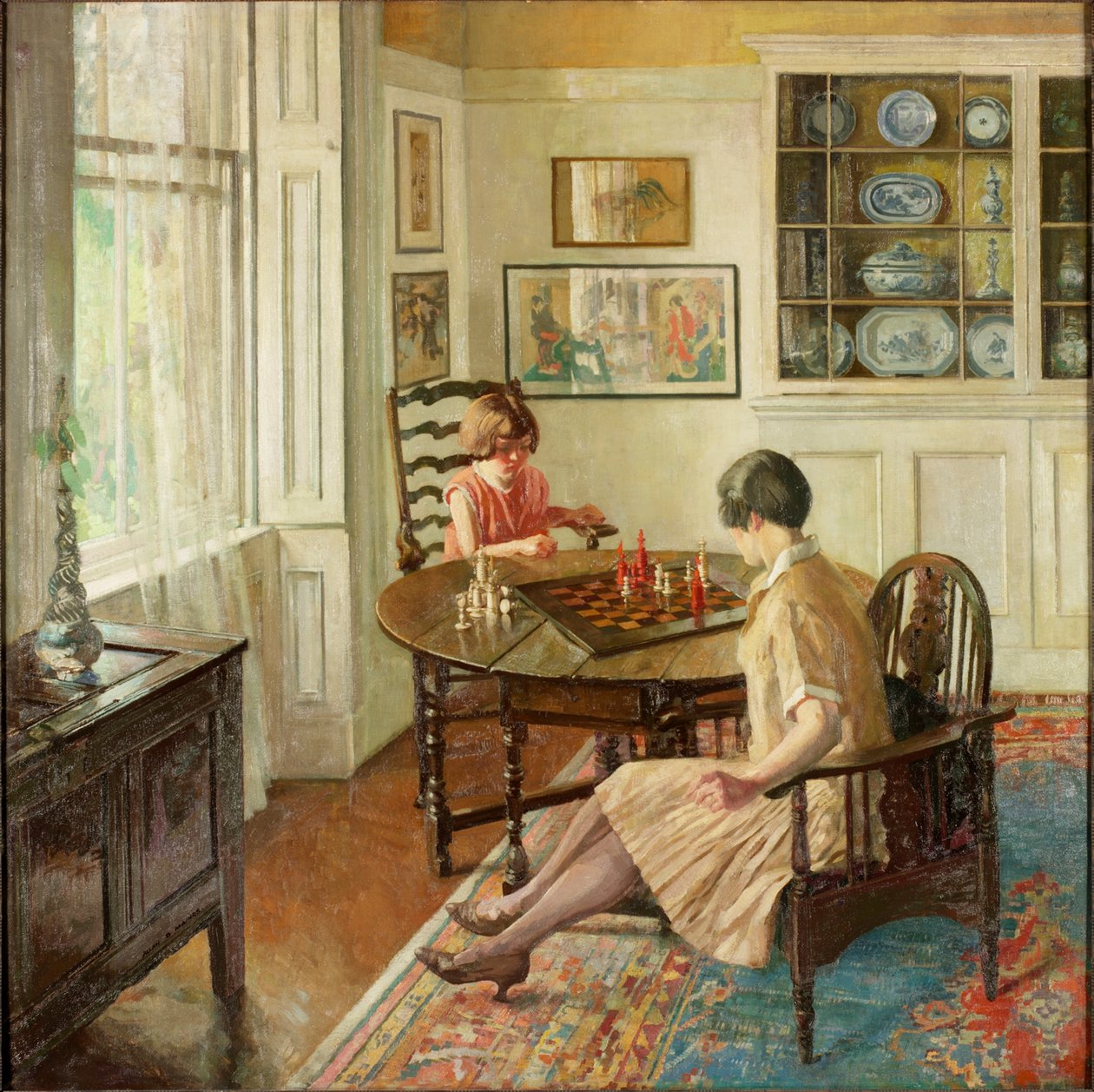 Lekcja szachów, 1931-c.1933 autorstwa Allan Douglass Mainds