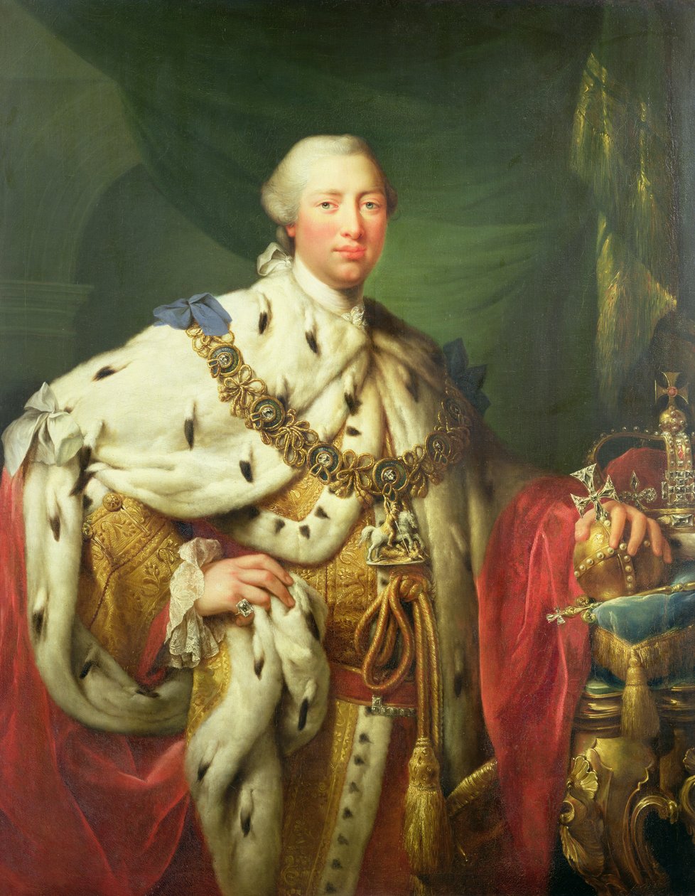 Portret Jerzego III w szatach koronacyjnych, ok. 1760 autorstwa Allan Ramsay