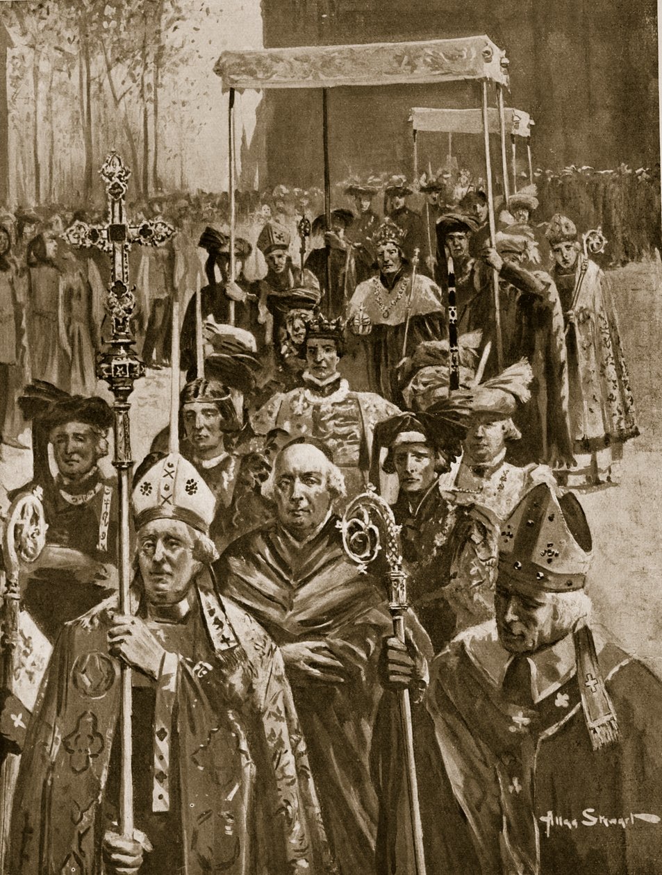 Procesja koronacyjna Ryszarda III autorstwa Allan (after) Stewart