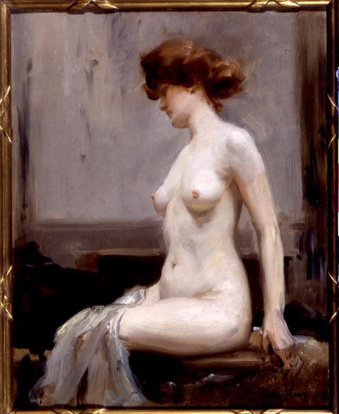 Model (olej na pokładzie) autorstwa Allan Douglas Davidson