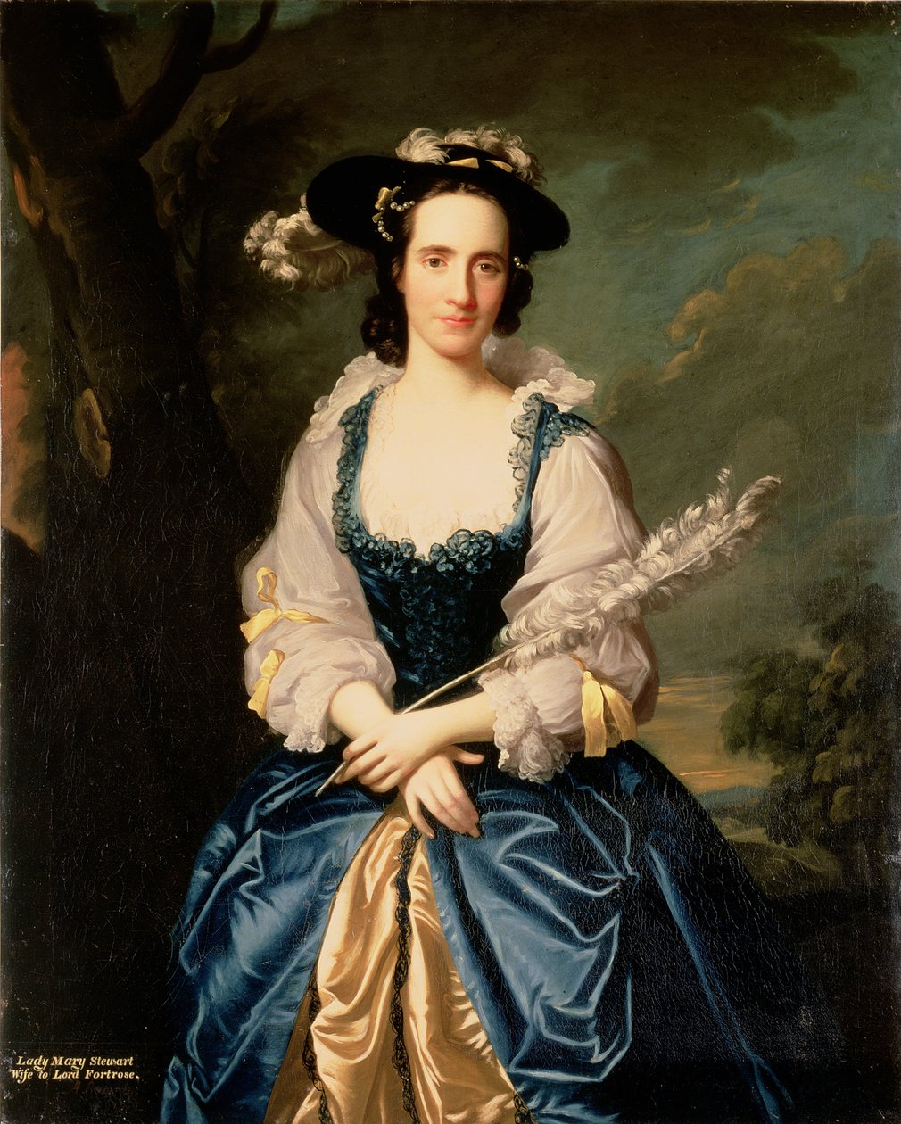 Portret Lady Mary Stewart, żony Kennetha Mackenzie, Lorda Fortrose, 1749 autorstwa Allan Ramsay