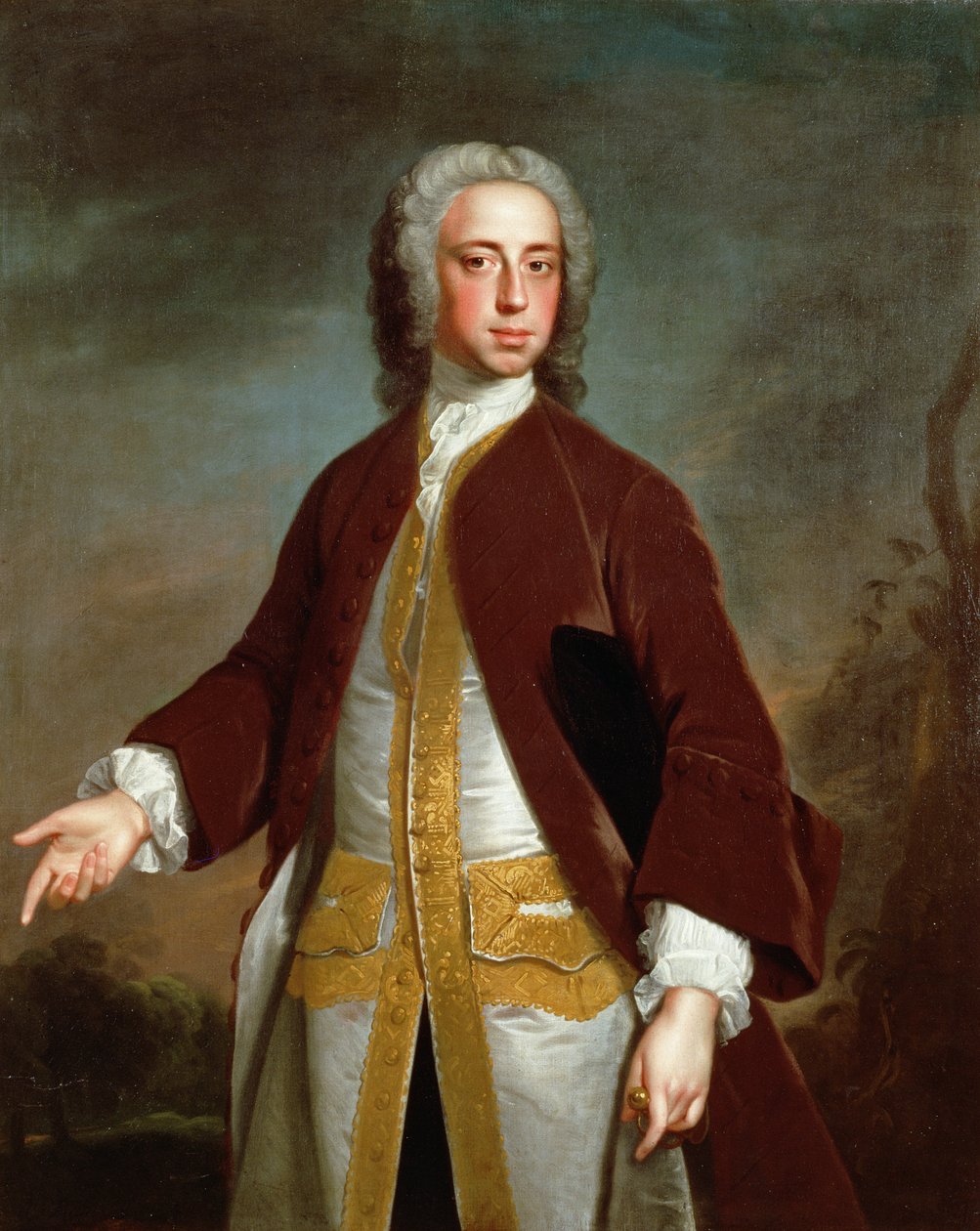 Portret lorda Sherarda Mannersa, szóstego syna księcia Rutland, przed 1742 r. autorstwa Allan Ramsay