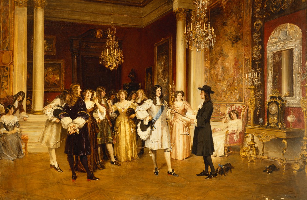 William Penn otrzymuje Kartę Pensylwanii od Karola II autorstwa Allan Stewart