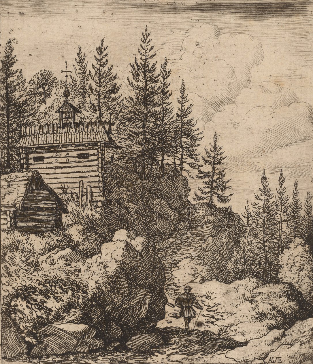 Kaplica, prawdopodobnie ok. 16451656. autorstwa Allart van Everdingen