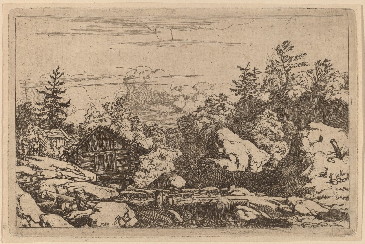 Domki nad Bankiem, prawdopodobnie ok. 16451656. autorstwa Allart van Everdingen