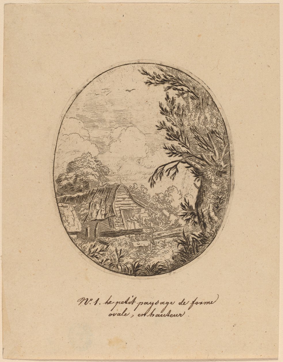 Wioska między drzewami, prawdopodobnie ok. 16451656. autorstwa Allart van Everdingen