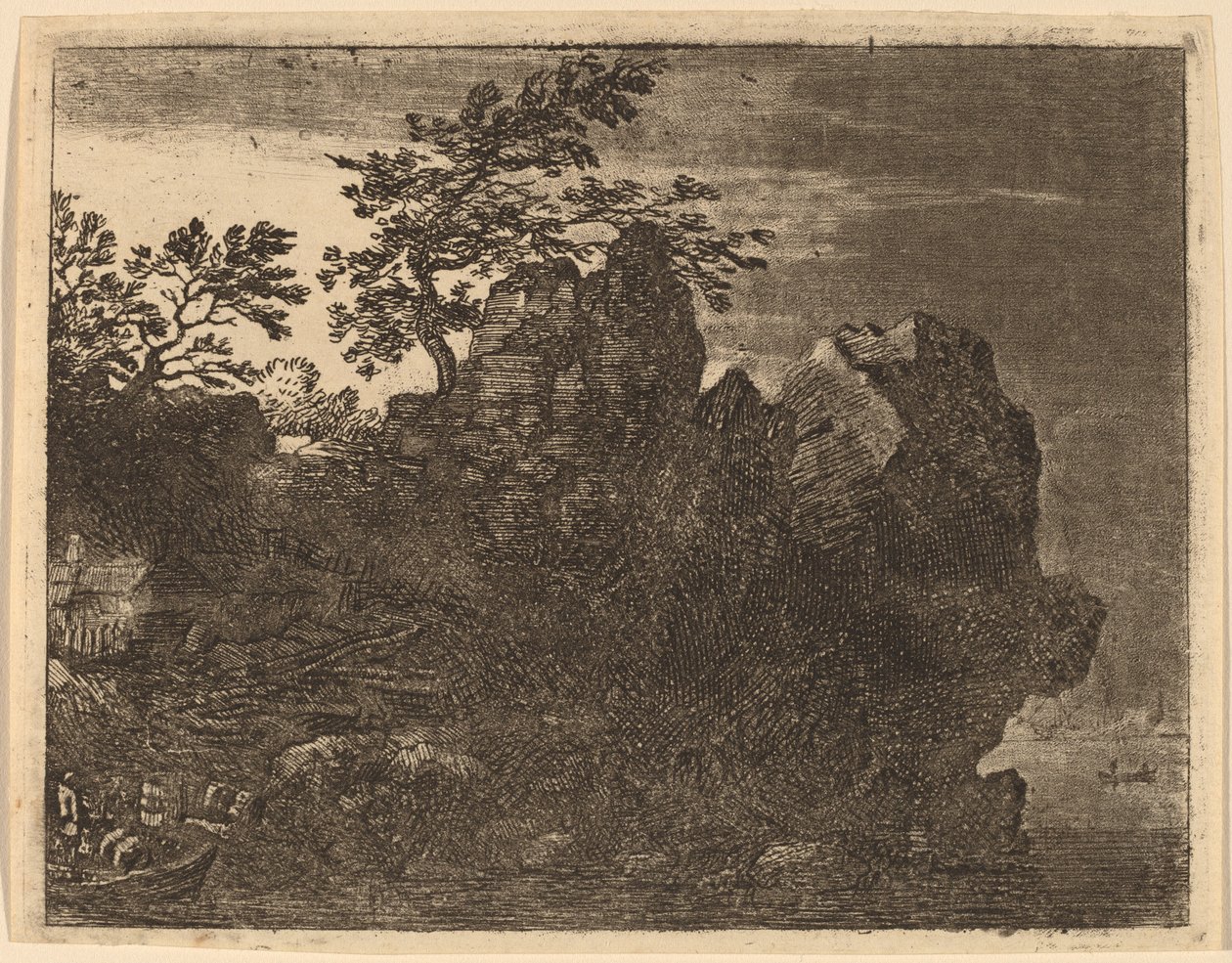 Duża Skała nad Rzeką, prawdopodobnie ok. 16451656. autorstwa Allart van Everdingen