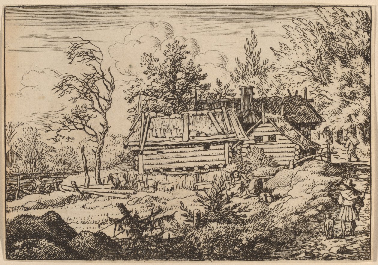 Pielgrzym z psem, prawdopodobnie ok. 16451656. autorstwa Allart van Everdingen