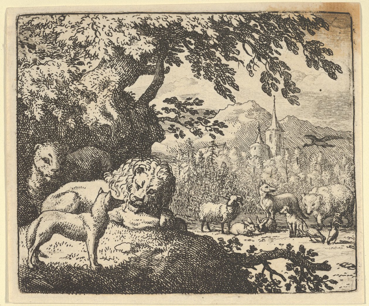 Renard kontynuuje swoje kłamstwa, 1650-75. autorstwa Allart van Everdingen
