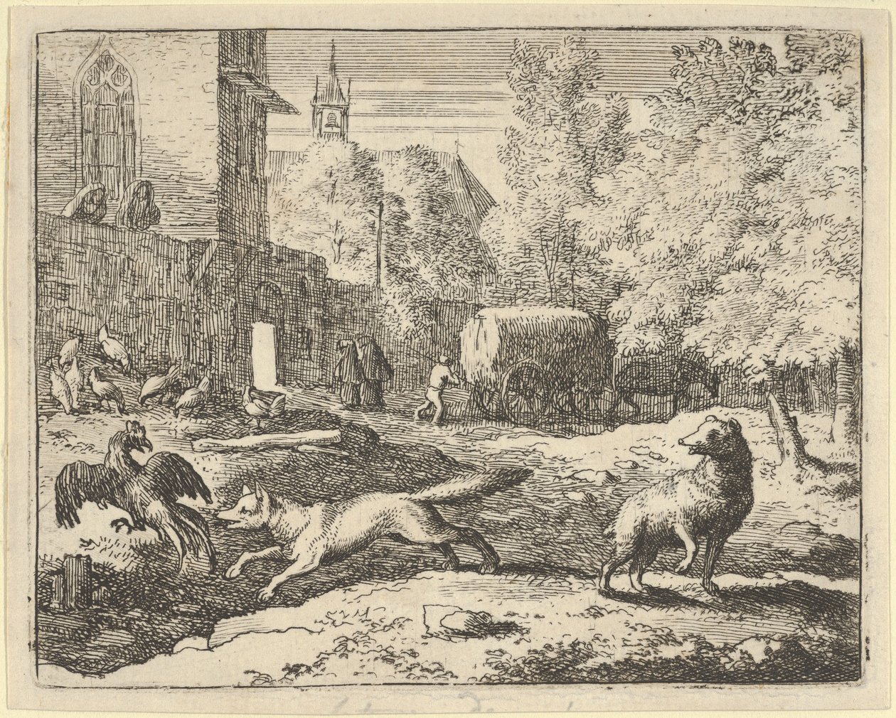 Renard chce znaleźć koguta, 1650-75. autorstwa Allart van Everdingen
