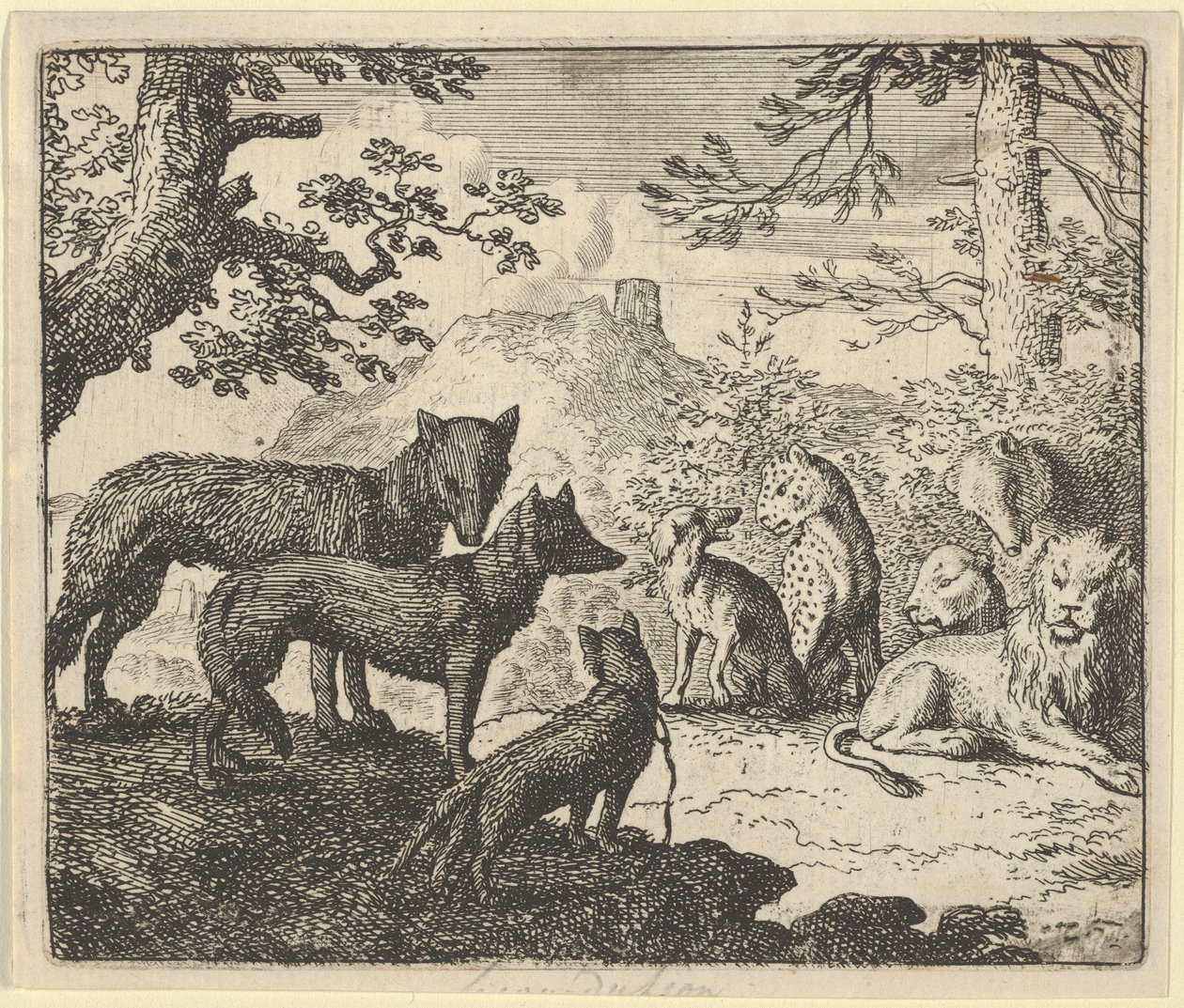 Rodzice Renarda proszą o wycofanie się z sądu, 1650-75. autorstwa Allart van Everdingen
