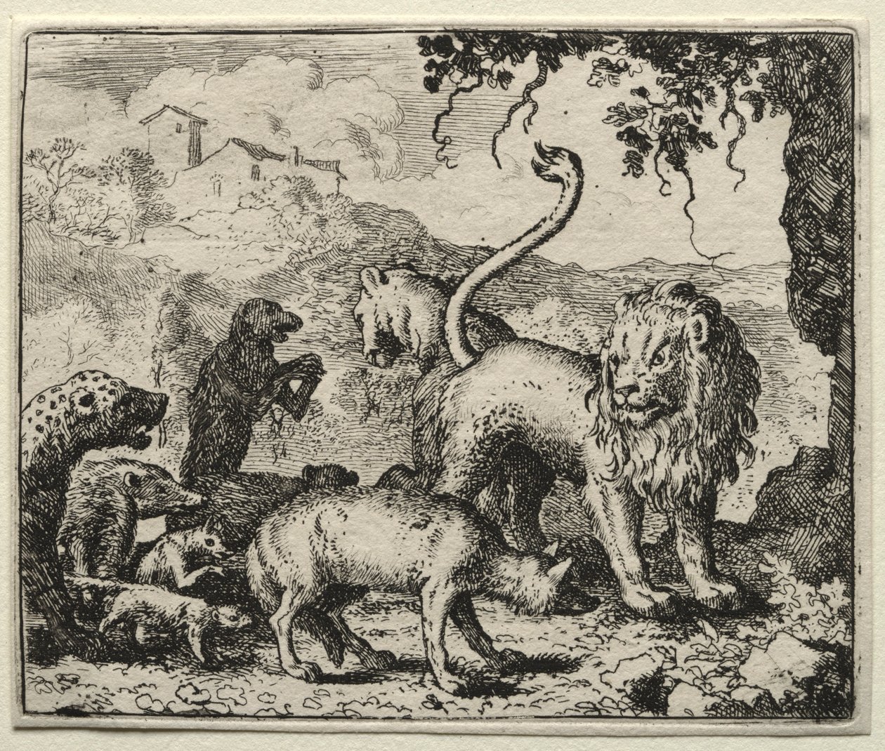 Reynard the Fox: Pierwsza skarga wilka. autorstwa Allart van Everdingen
