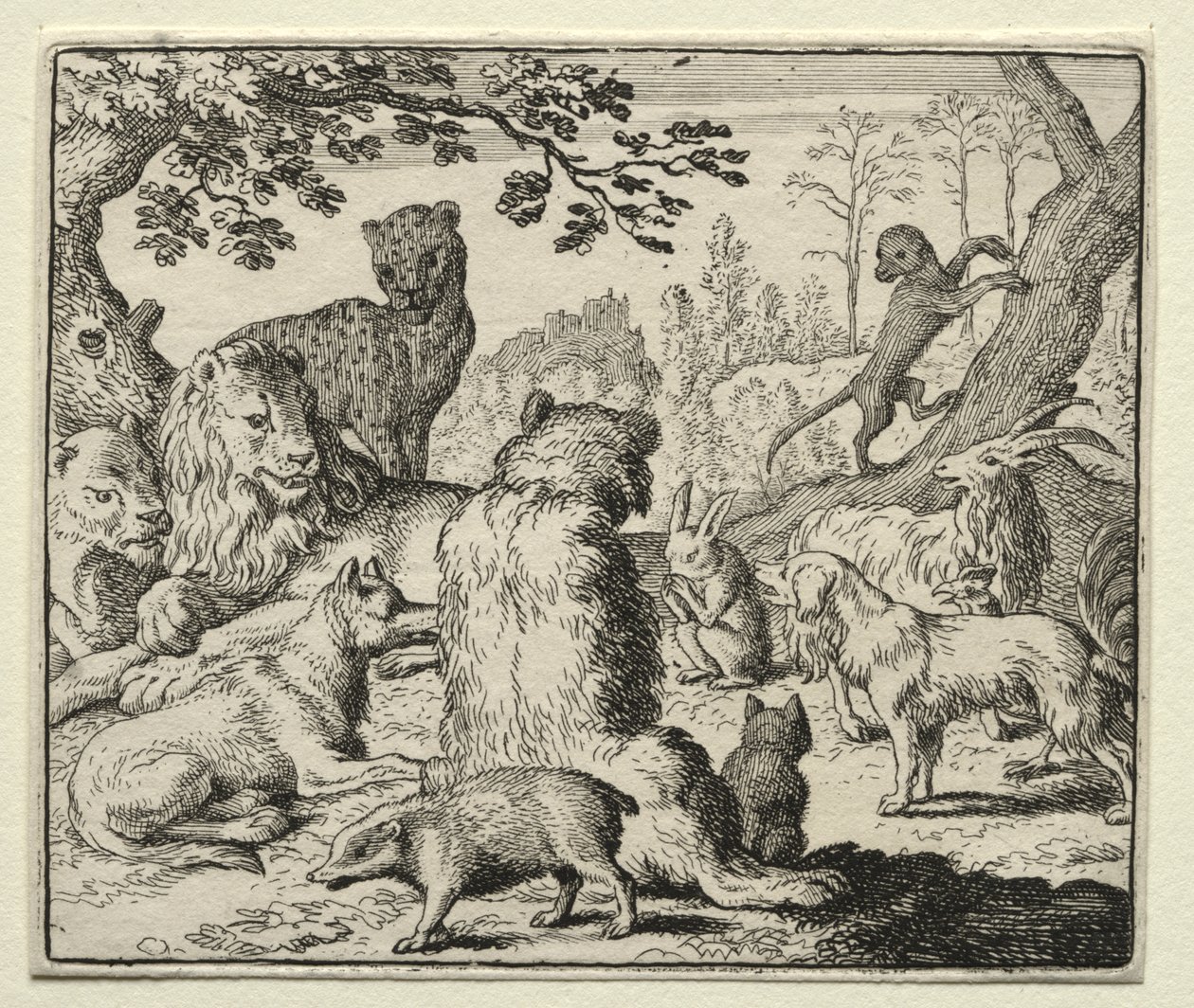 Reynard the Fox: Lew rozkazuje szukać Reynarda autorstwa Allart van Everdingen