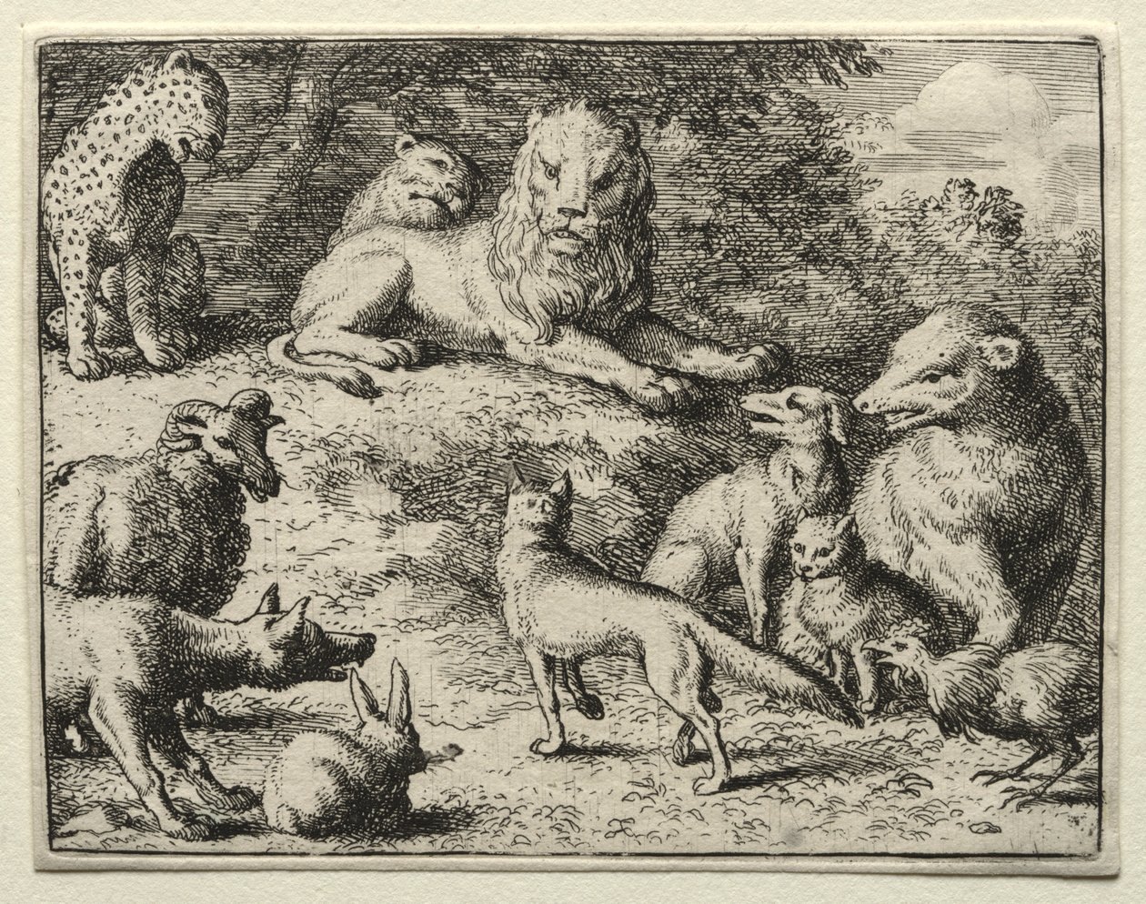 Reynard the Fox: Reynard pojawia się na dworze. autorstwa Allart van Everdingen