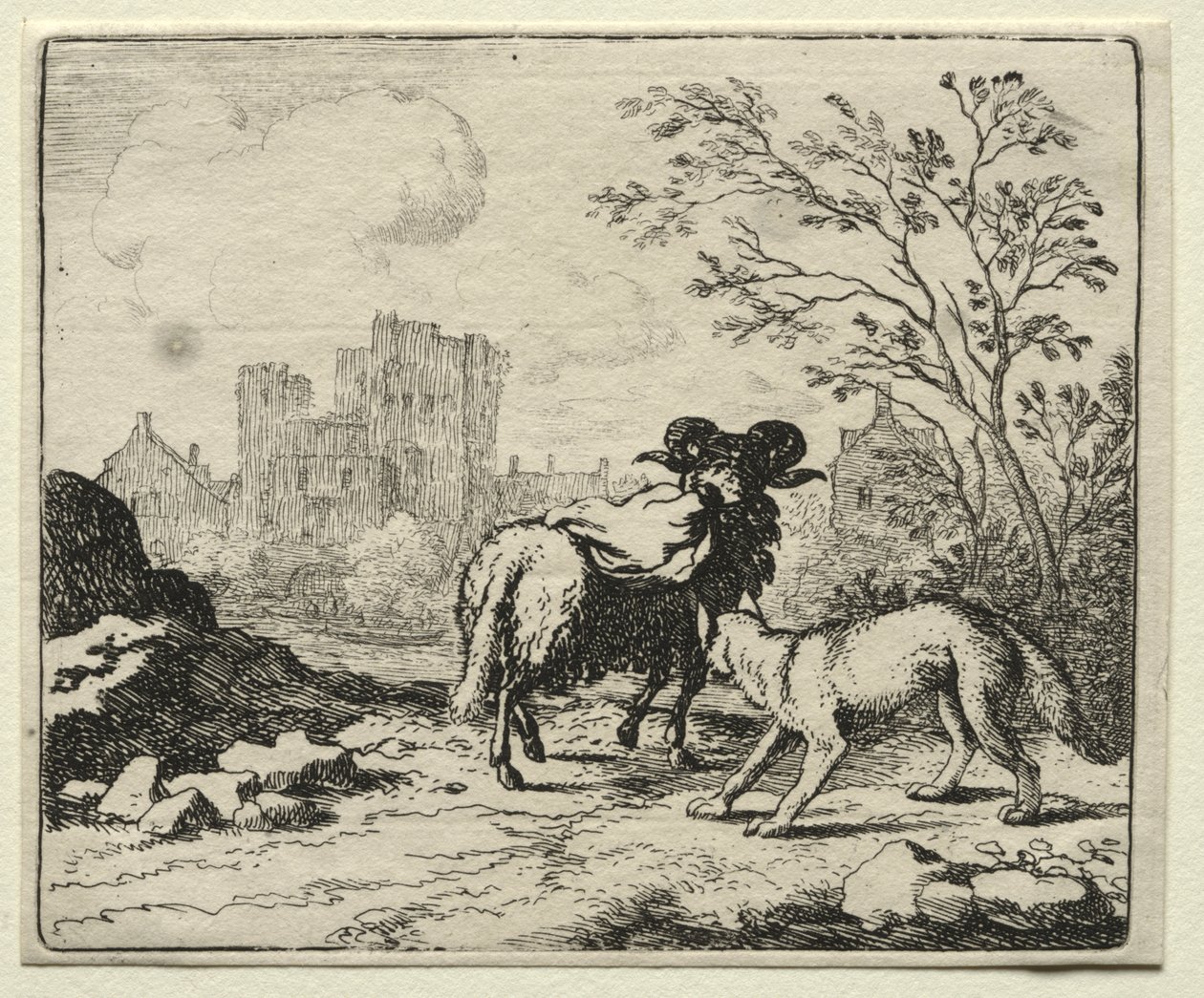 Reynard the Fox: Reynard wysyła paczkę do lwa autorstwa Allart van Everdingen