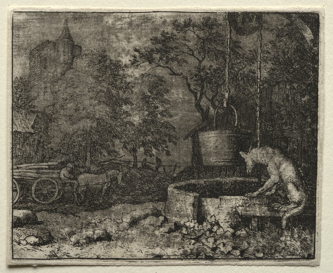 Reynard the Fox: Reynard oszukuje żonę wilka autorstwa Allart van Everdingen