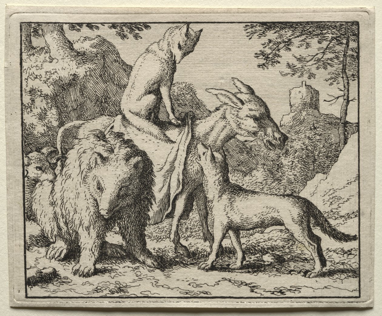 Reynard the Fox: Reynard i jego towarzysze autorstwa Allart van Everdingen