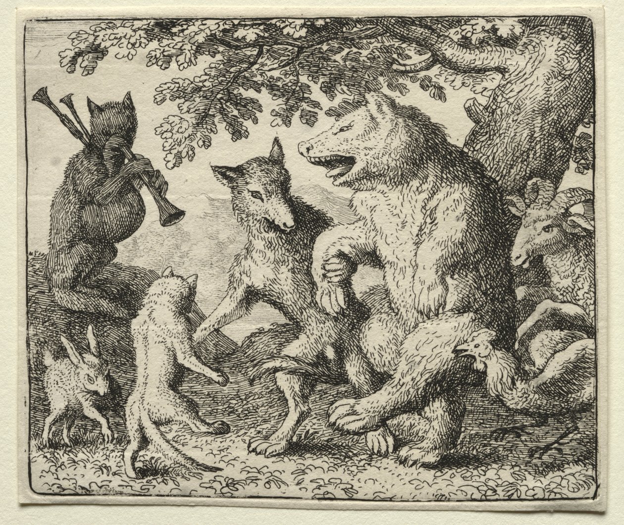 Reynard the Fox: Wilk i niedźwiedź świętują swoją wolność autorstwa Allart van Everdingen