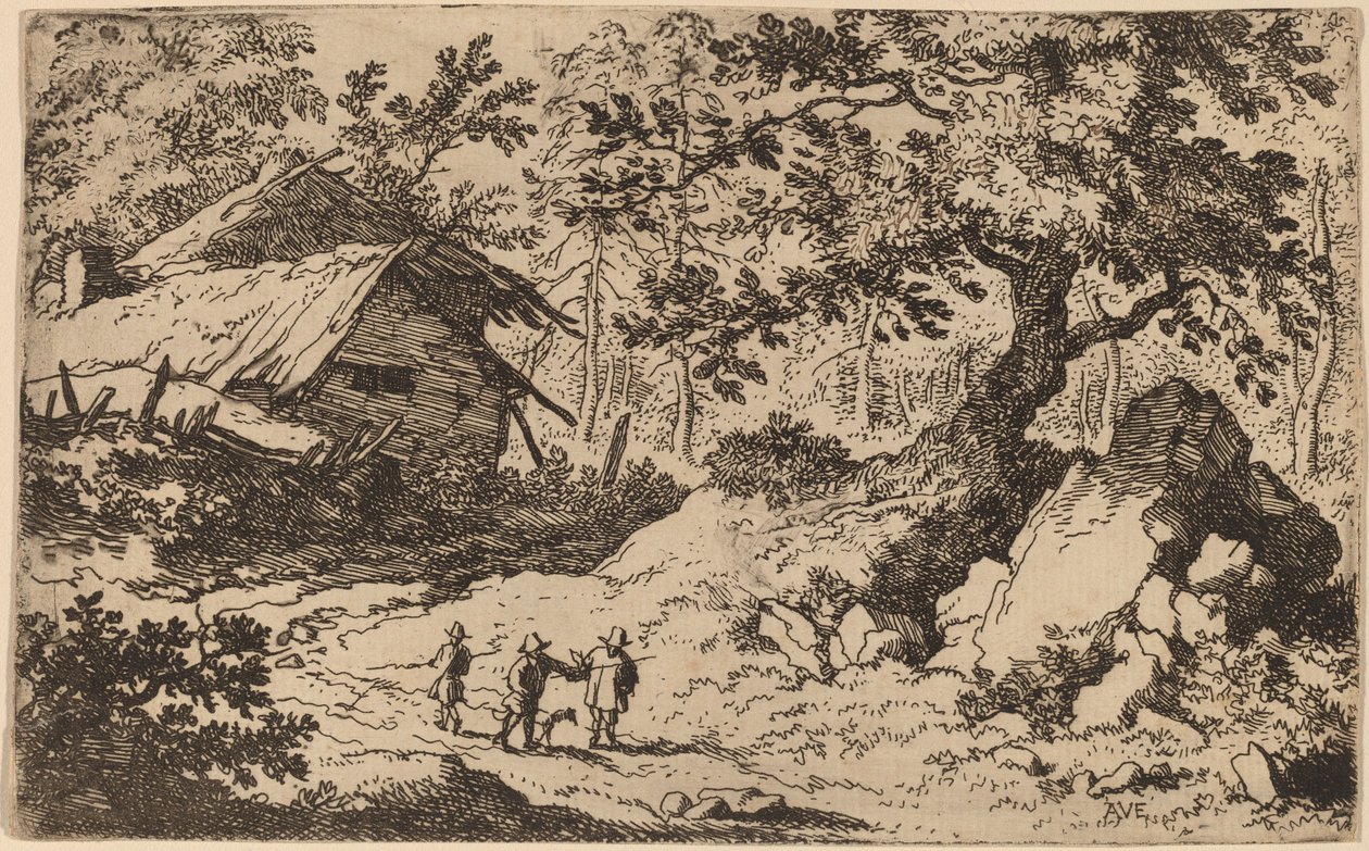 Ruiny Chałupy, prawdopodobnie ok. 16451656. autorstwa Allart van Everdingen