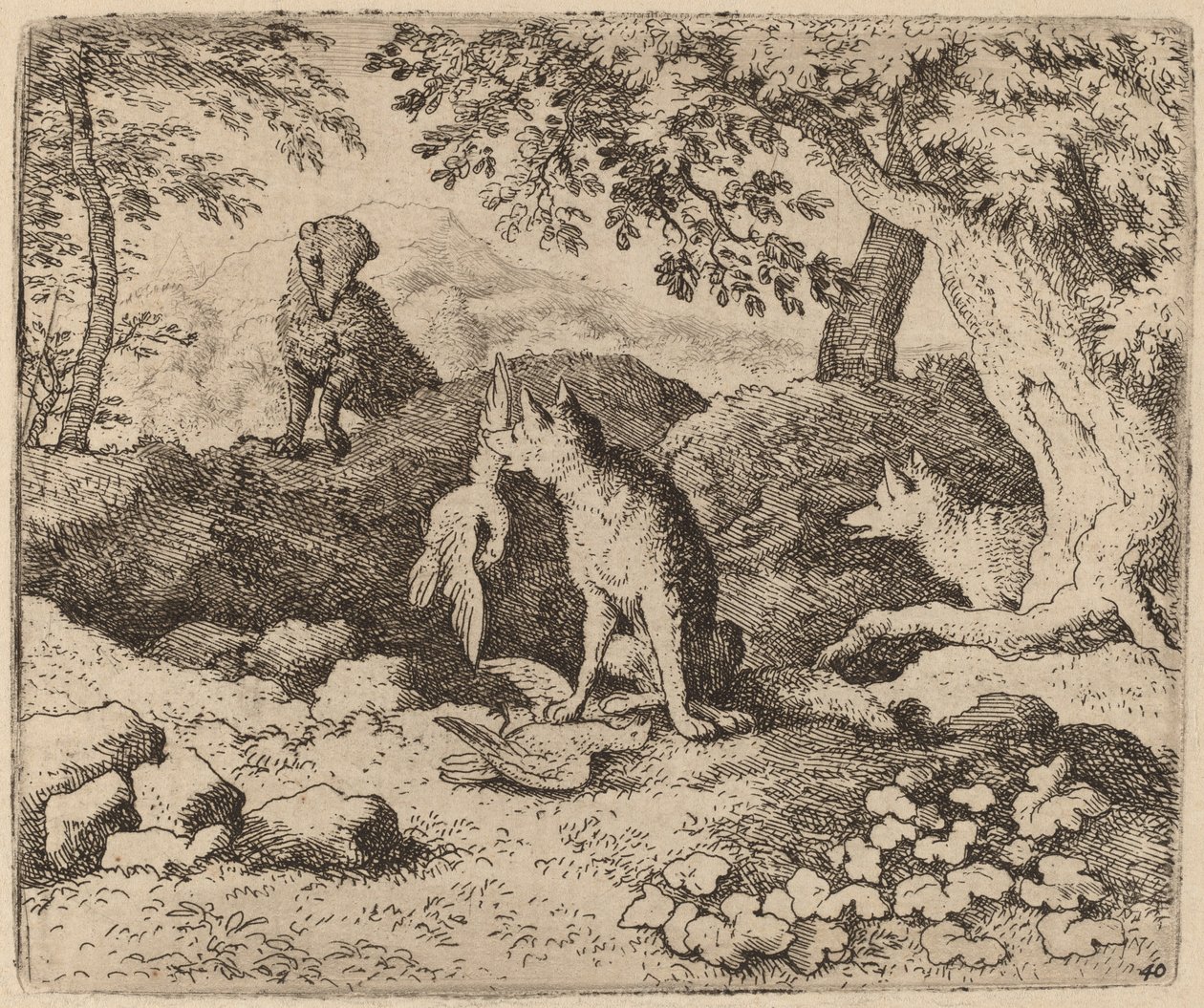 Borsuk idzie do Warna Reynarda, prawdopodobnie ok. 16451656. autorstwa Allart van Everdingen