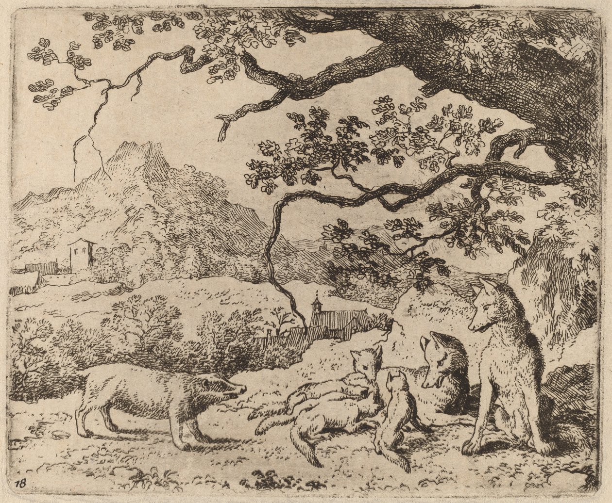 Borsuk wysłany jako posłaniec, prawdopodobnie ok. 16451656. autorstwa Allart van Everdingen