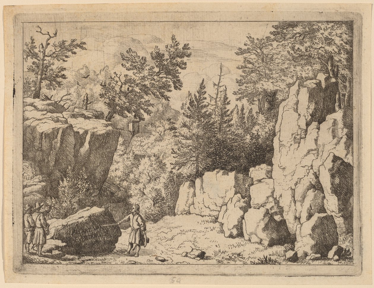 Inskrypcja na Skale, prawdopodobnie ok. 16451656. autorstwa Allart van Everdingen