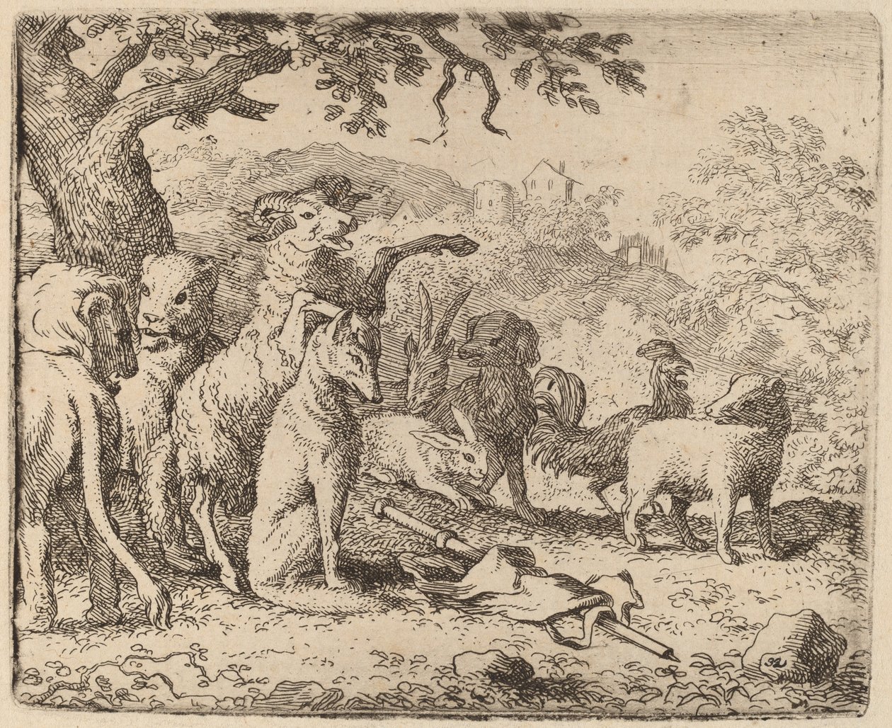 Baran Błogosławi Reynard, prawdopodobnie ok. 16451656. autorstwa Allart van Everdingen