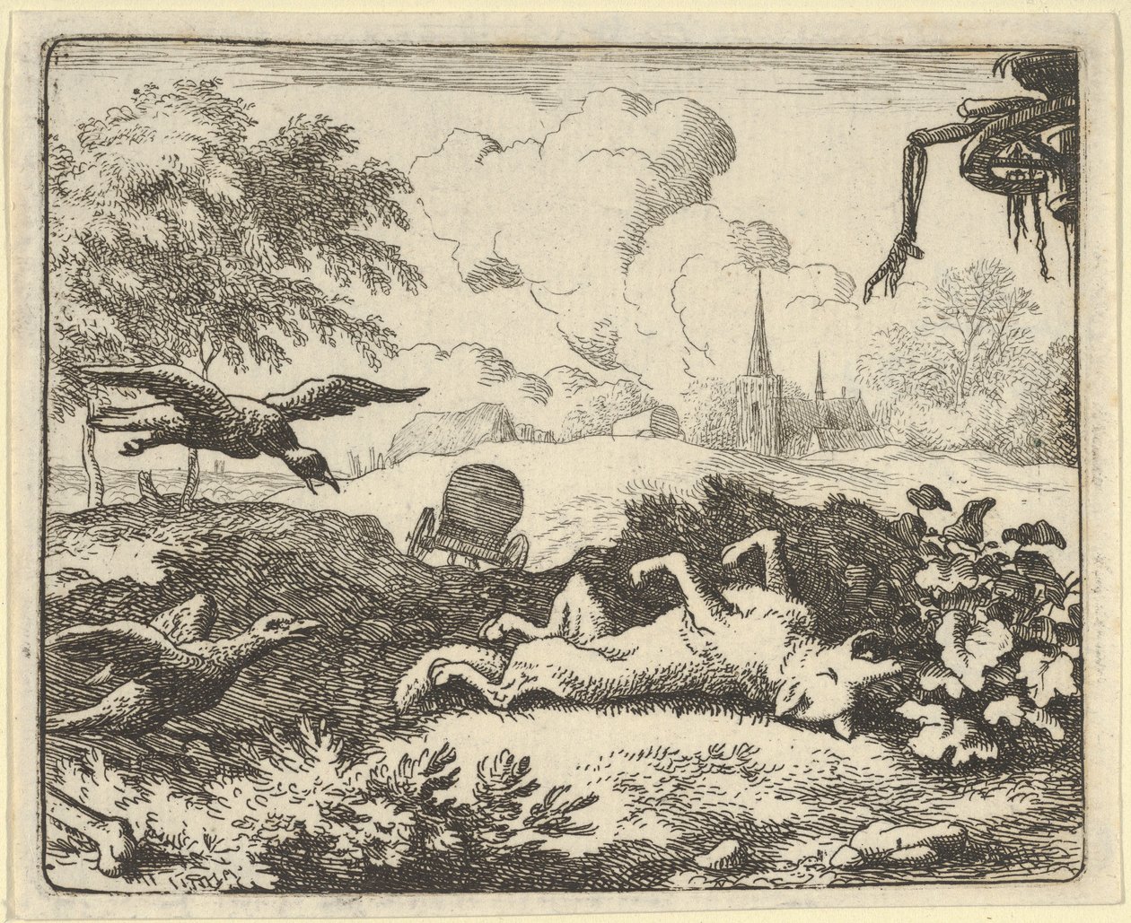 Odczytanie akcji karnej przeciwko Renardowi, 1650-75. autorstwa Allart van Everdingen