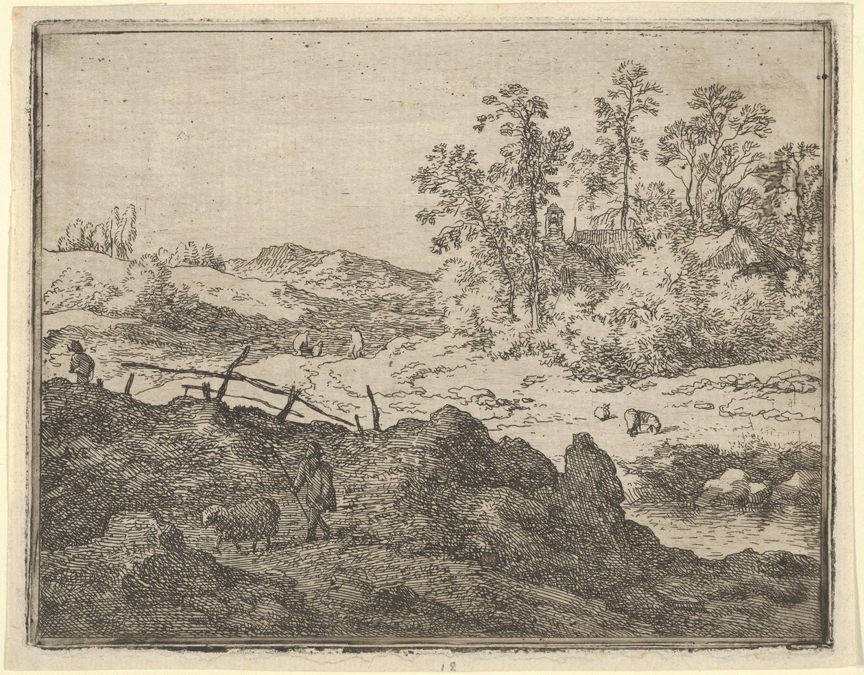 Pasterz i Baranek, XVII wiek. autorstwa Allart van Everdingen