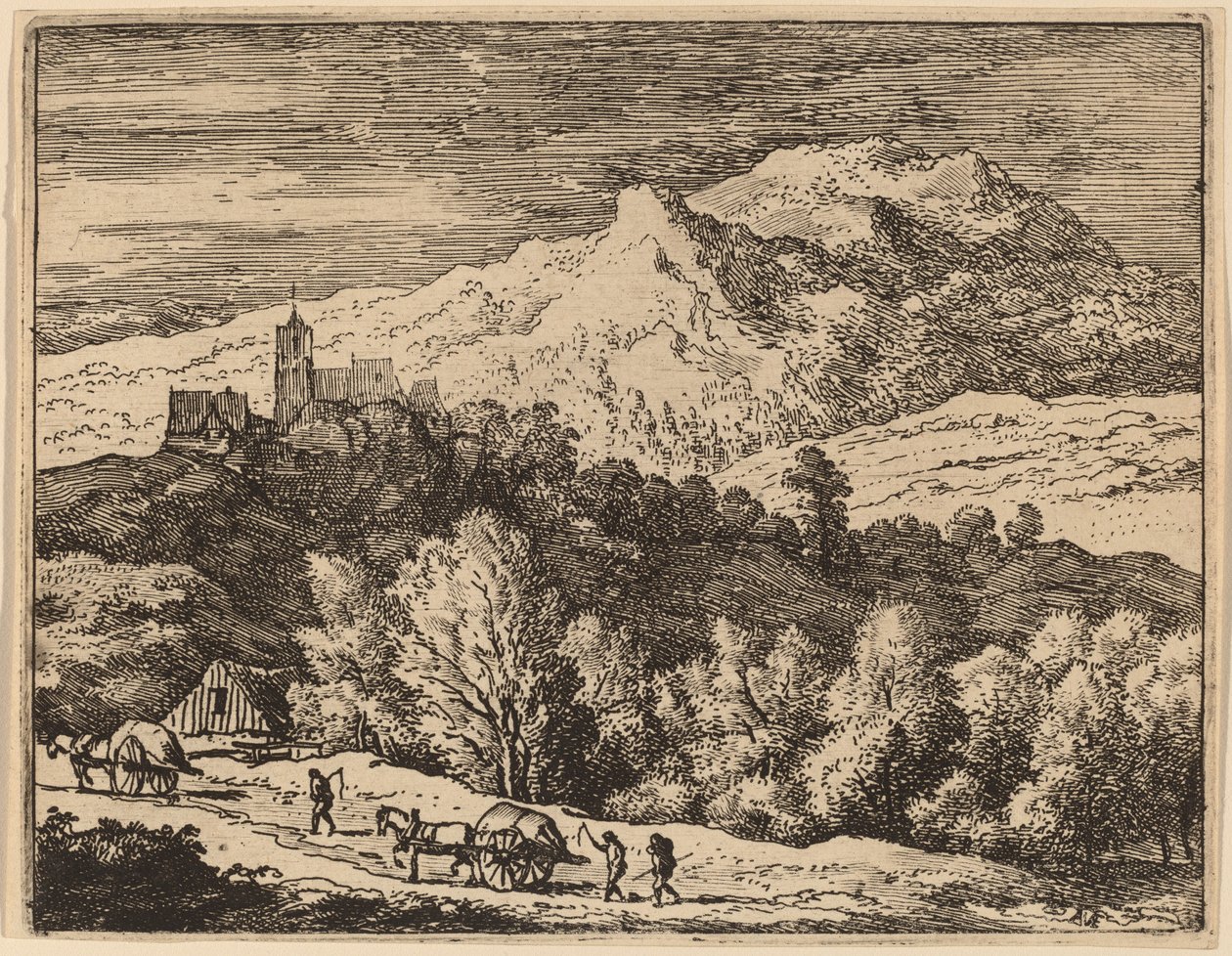 Dwa wózki, prawdopodobnie ok. 16451656. autorstwa Allart van Everdingen