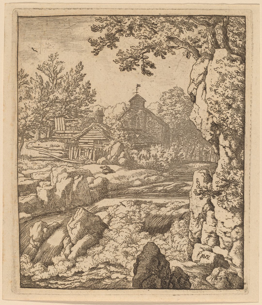 Wodospad, prawdopodobnie ok. 16451656. autorstwa Allart van Everdingen