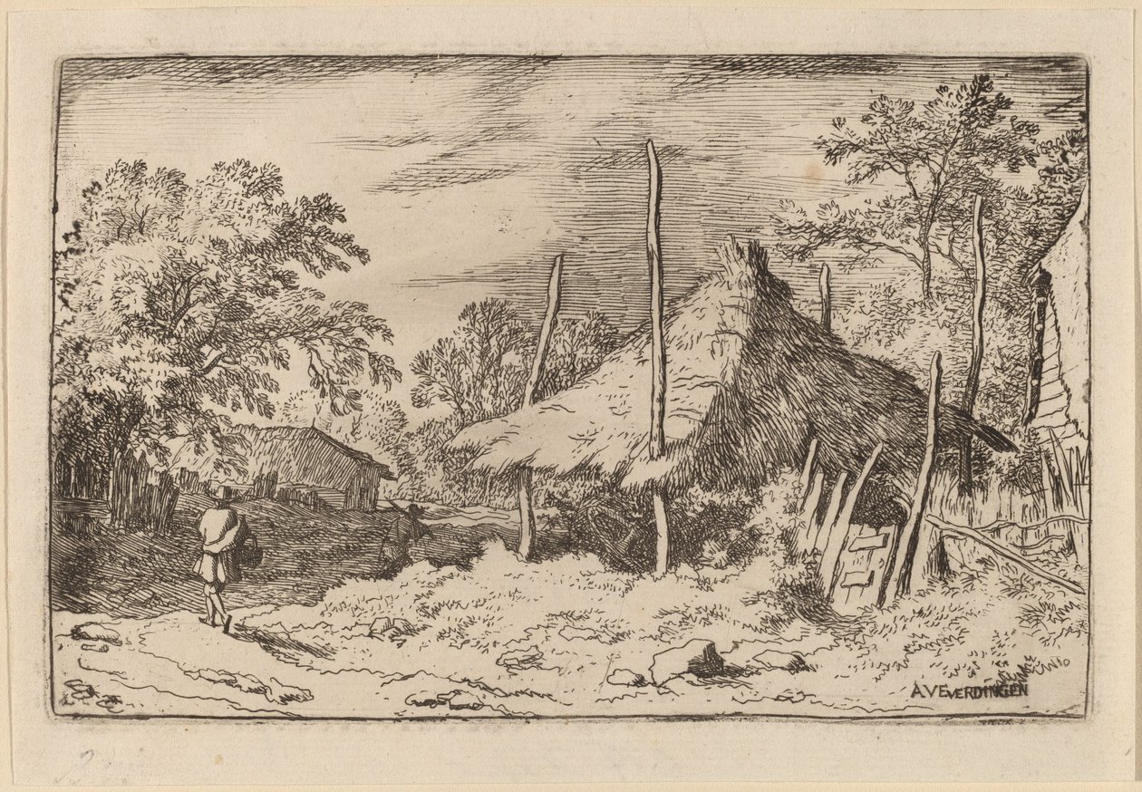 Koło pod Hay Barn, prawdopodobnie około. 16451656. autorstwa Allart van Everdingen