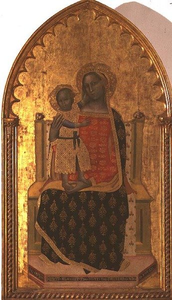 Madonna z Dzieciątkiem na tronie autorstwa Allegretto Nuzi