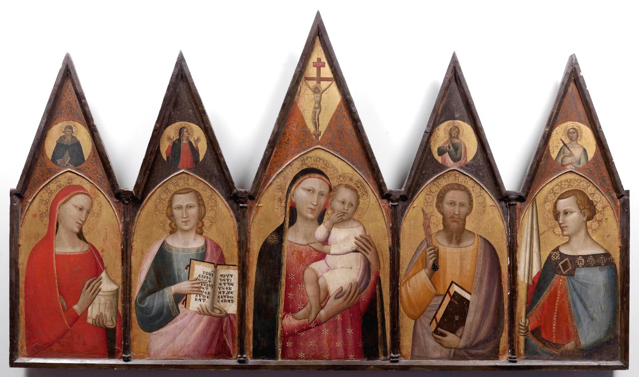 Madonna z Dzieciątkiem ze świętymi. autorstwa Allegretto Nuzi