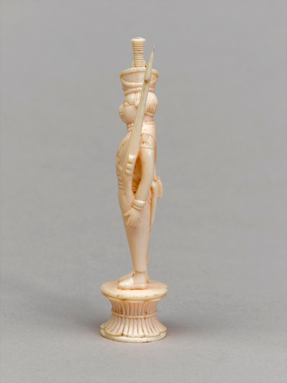 Biały pionek, figura szachowa, Indie, 1820 ok autorstwa Allen Edward Everitt