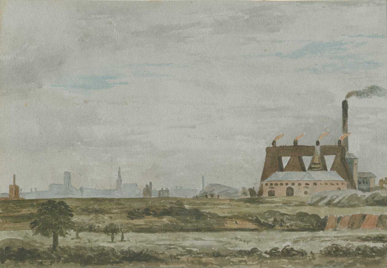 Wolverhampton - South View: malarstwo akwarela i [c 1830] autorstwa Allen Edward Everitt