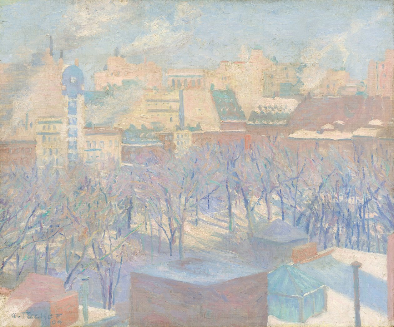 Plac Madison, śnieg, 1904. autorstwa Allen Tucker