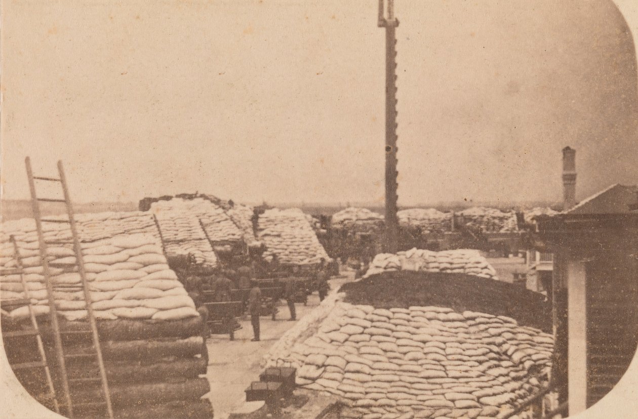 Ewakuacja Fortu Sumter, kwiecień 1861, kwiecień 1861. autorstwa Alma A. Pelot.