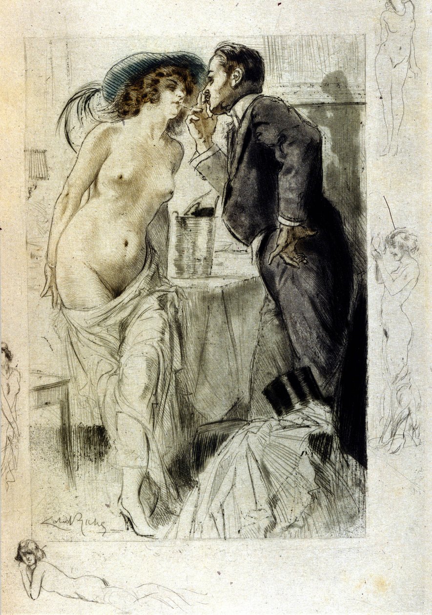 Ilustracja autorstwa Almery Lobel-Riche (Lobel Riche) (1880-1950) z 1926 roku do „Le journal d